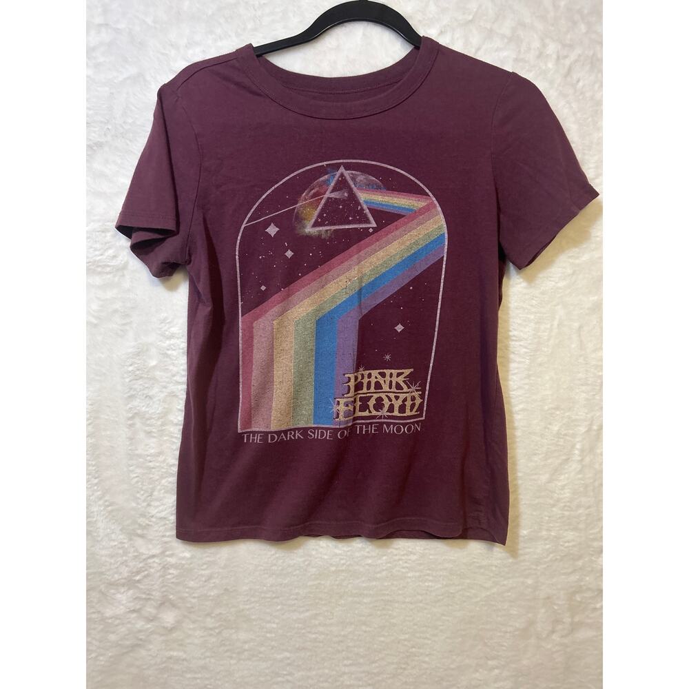 Pink Floyd Dark Side Of The Moon Women's‎ XS Graphic Band T Shirt Purple